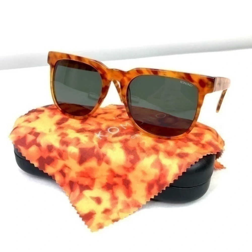 KOMONO Riviera Caramel Demi Sunglasses (NEW) Orange tan tortoise